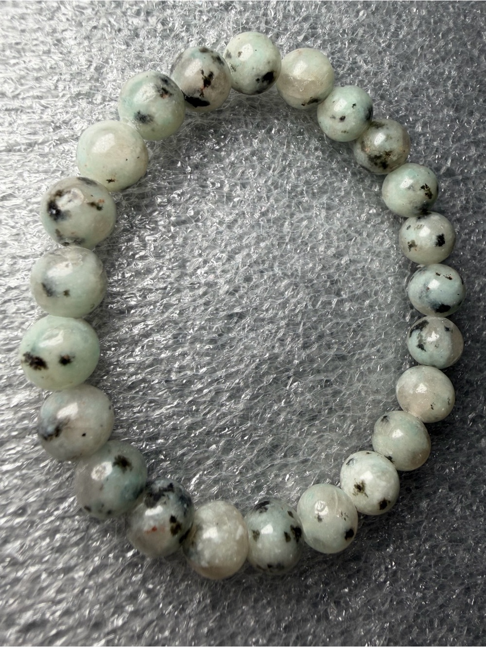 Cute 8MM Kiwi Jasper Natural Crystal Bracelet